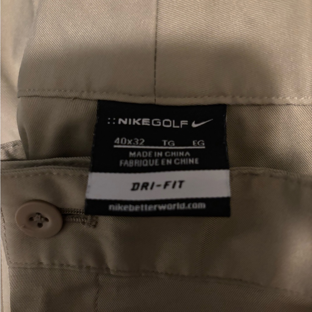 Nike Golf Dri-Fit Khaki Pants Fa130206hkc 40-32